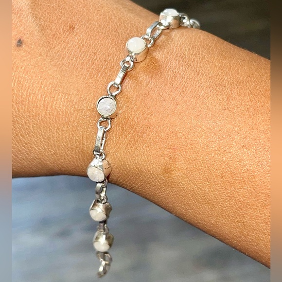 handmade & handcrafted gemstone jewelry Jewelry - Dainty Small Moonstone Bracelet 7”-7 1/2”